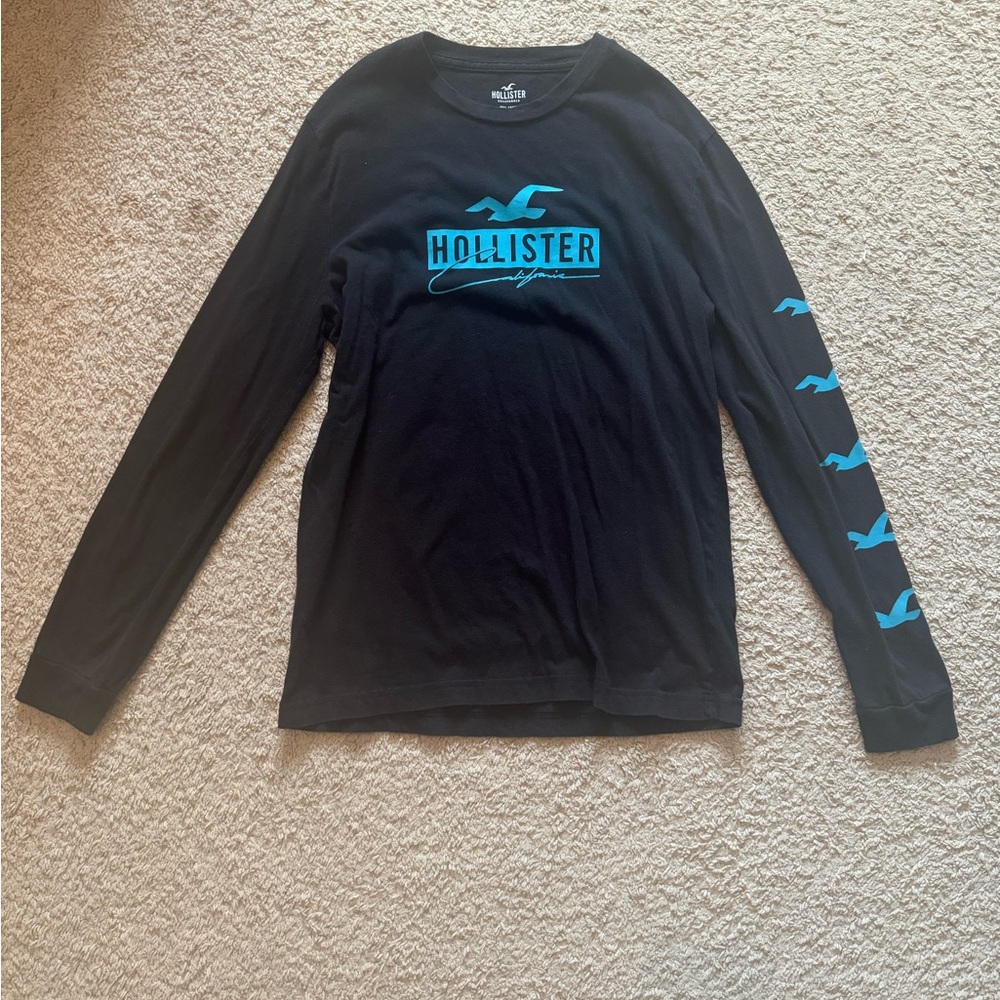 Men’s black Hollister long sleeve tee shirt size medium